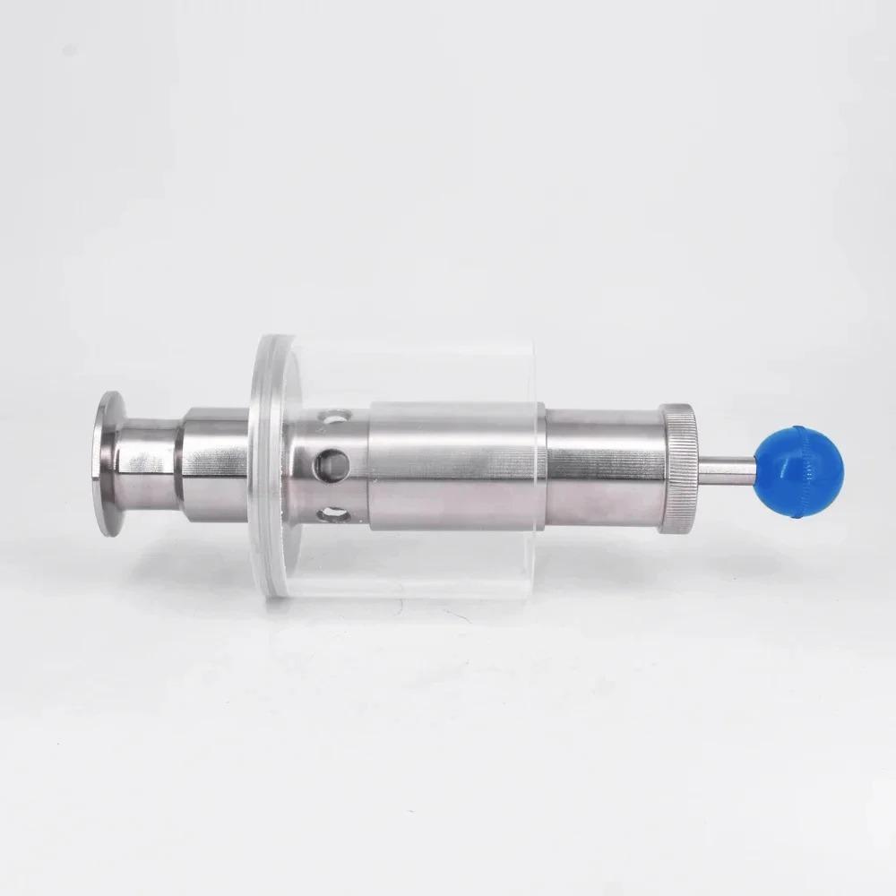1.5" Tri Clamp 0-3.0 Bar Adjustable Pressure Relief Safety Valve Sanitary SUS304 Stainless Steel for Beer Fermentation Tank
