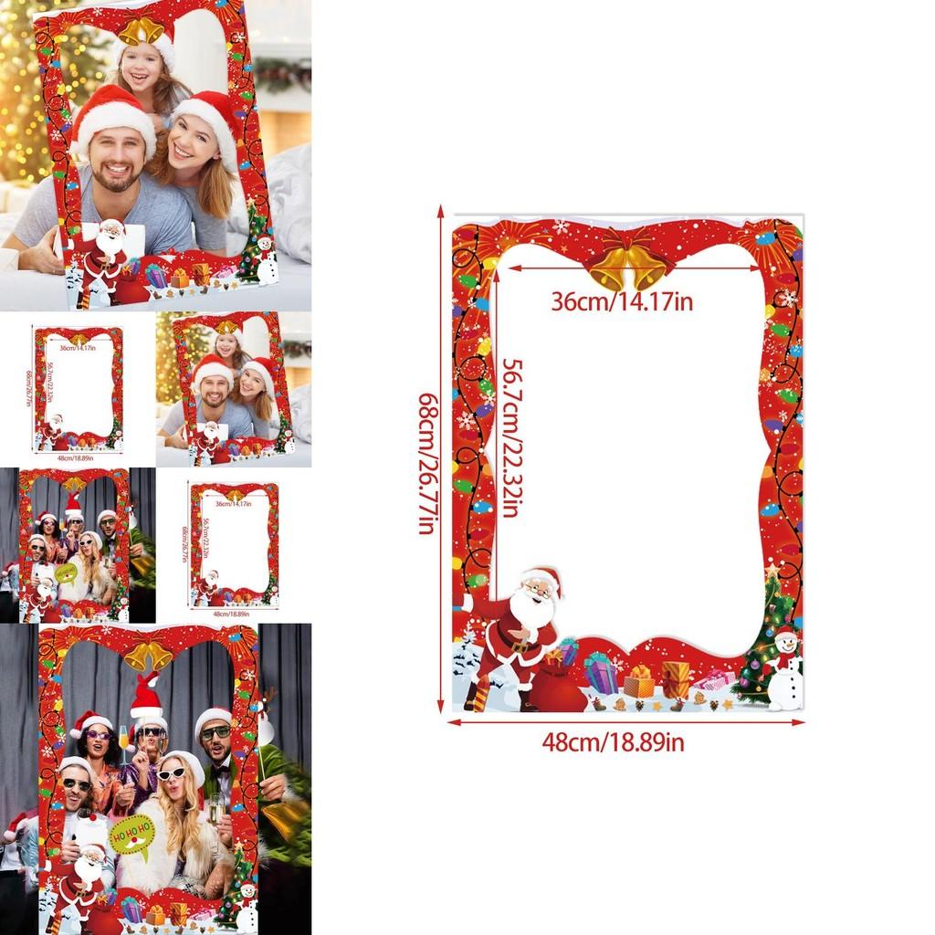 Weihnachts-Fotorahmen-Requisite aus Papiermaterial für Feiertags-Party- und Veranstaltungsdekoration