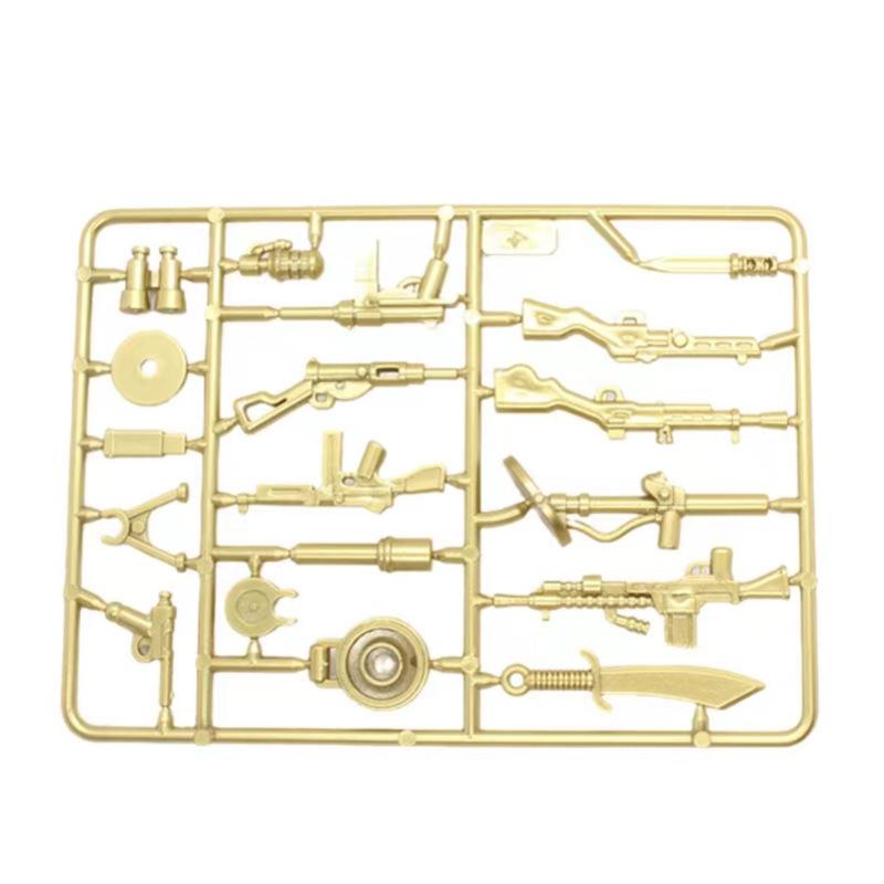 Doll Scene With Anti-Aircraft Maxine Anti-Aircraft Heavy Machine Gun Mortar Assembly Building Block