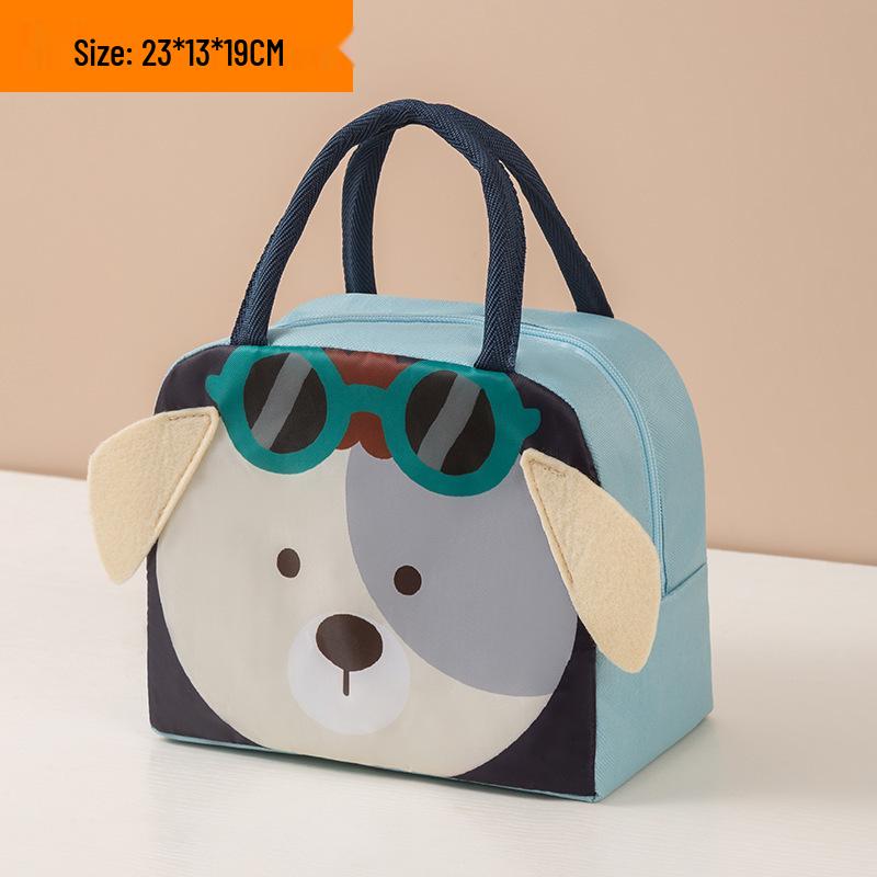 Stylish Cartoon Insulated Lunch Tote - Large Aluminum Foil Liner for Work, Picnics, Kids.
