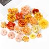 Orange Artificial Flowers Heads Silk Fake Flowers for Home Decor Party Marriage Wedding Decoration DIY Wreath Gifts Accessories