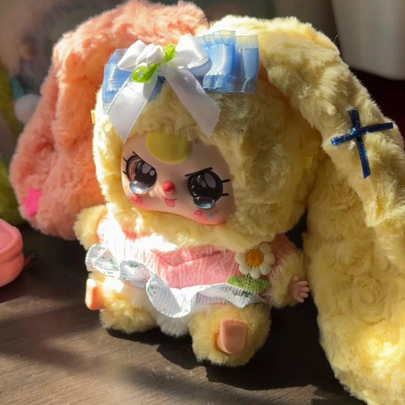 Echtes Kawaii Baby Drei Lilien Kaninchenstadt 4. Niedliche Peripheriefiguren Kreatives Kinder Mädchen Überraschungsgeschenk