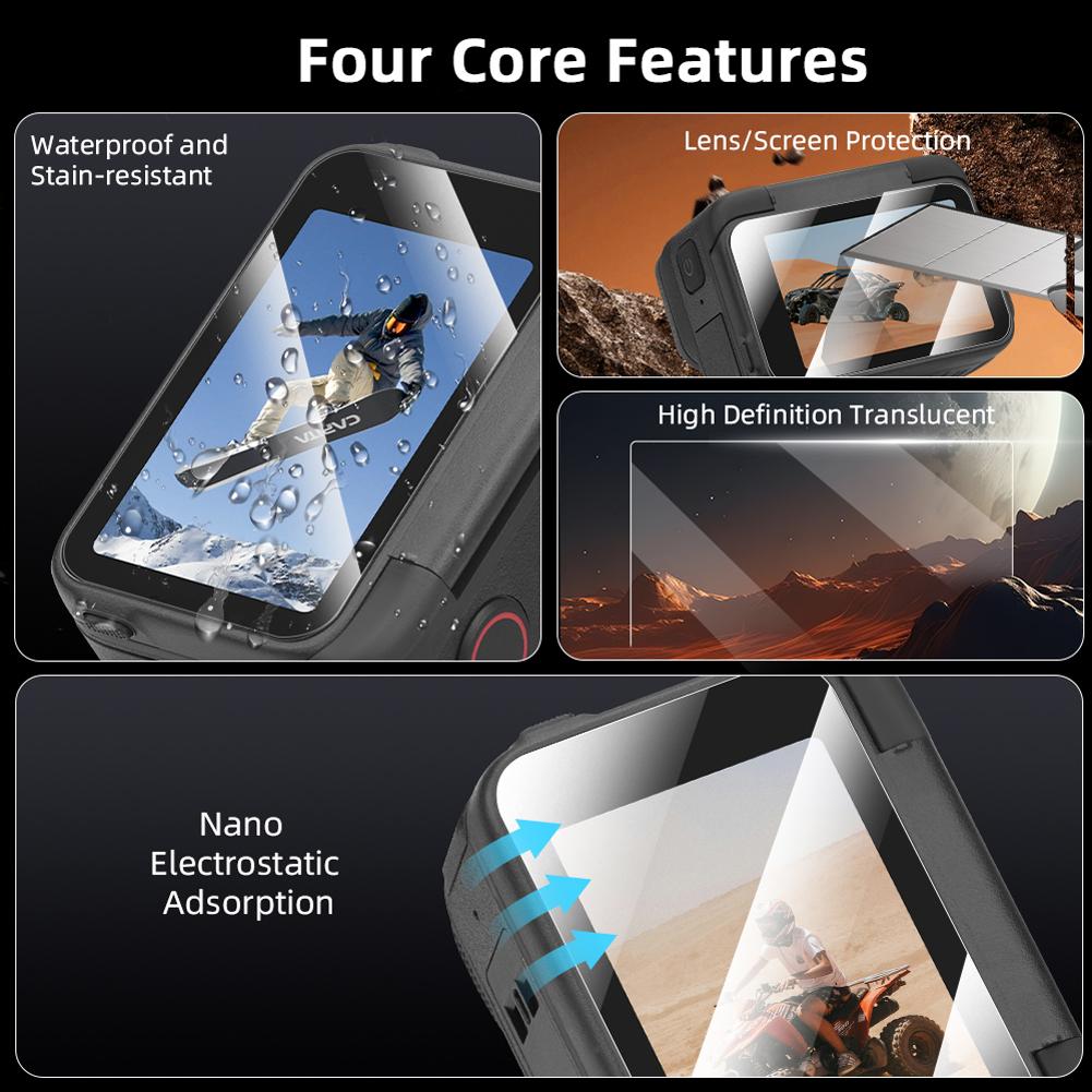 Tempered Glass Lens Protection Protective Film Anti-Scratch Protective Film Anti-Bubble Glass Film for Insta360 Ace Pro 2 Camera