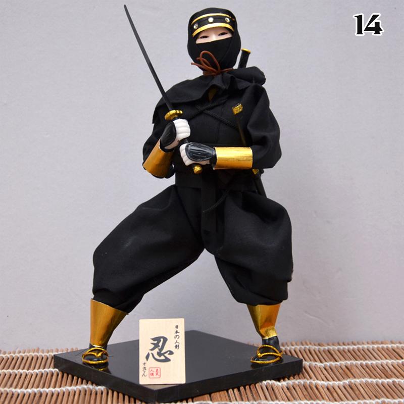 Japanese Samurai Ninja Figurines Dolls With Kimono Traditional Ninja Ornaments Home Decor Collection Arts Craft Gifts