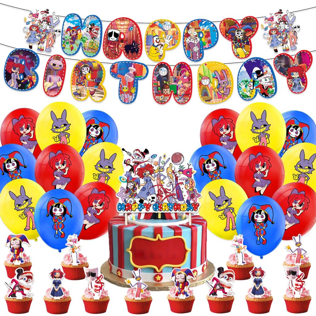 Birthday Party Decoration Kit with, Bunting Flags and for Themed Celebration
