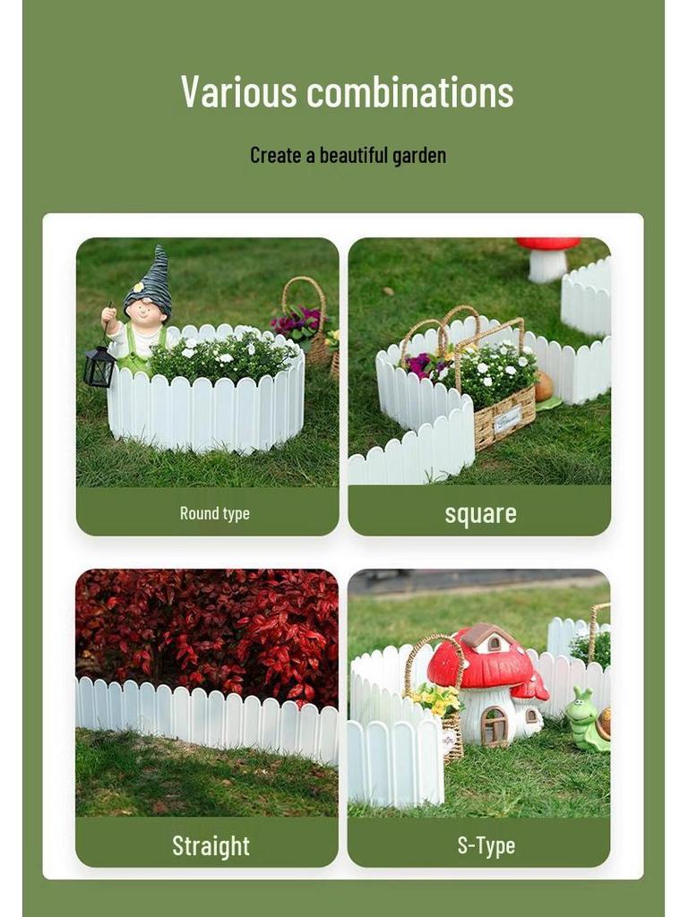 Plastic Garden Fence: Retaining Wall, Flower Bed & Tree Surround