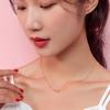 S925 Sterling Silver Bow Necklace Korean Style Fashion Simple All-Matching Girlish Clavicle Chain Jewelry