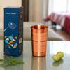 Vaso de Cobre de Lujo Nirmal Ganga para Beber 250ML | Vaso de Agua de Cobre Puro | Cristalería Metálica Premium | Paquete de 1