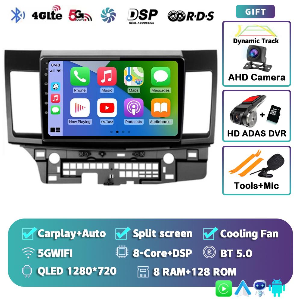 Android 14 WIFI+4G Car Radio For Mitsubishi Lancer 10 CY 2007-2017 Multimedia Video Player Navigation GPS Stereo 2 Din Head Unit