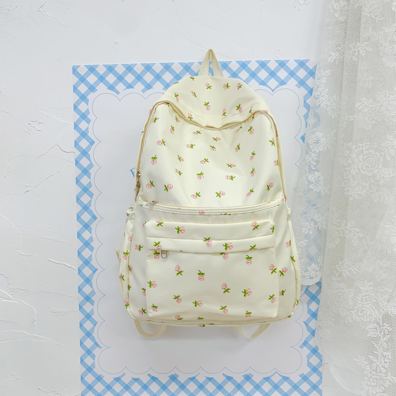 

Simple color travel backpack women 2025 new casual fashion large capacity junior high school student schoolbag backpack