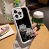 Crystal Rose iPhone Case: Compatible with 13, 14, 15 Pro, 16 Pro Max, and 17 models, offering full coverage protection.