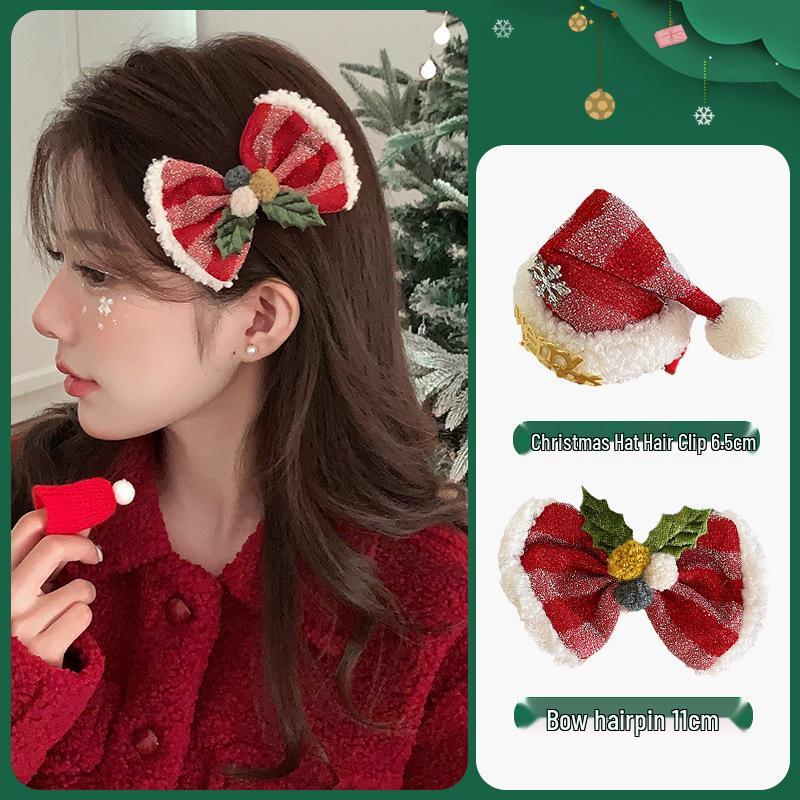 Women's Christmas Plush Hat Headband Hair Accessories