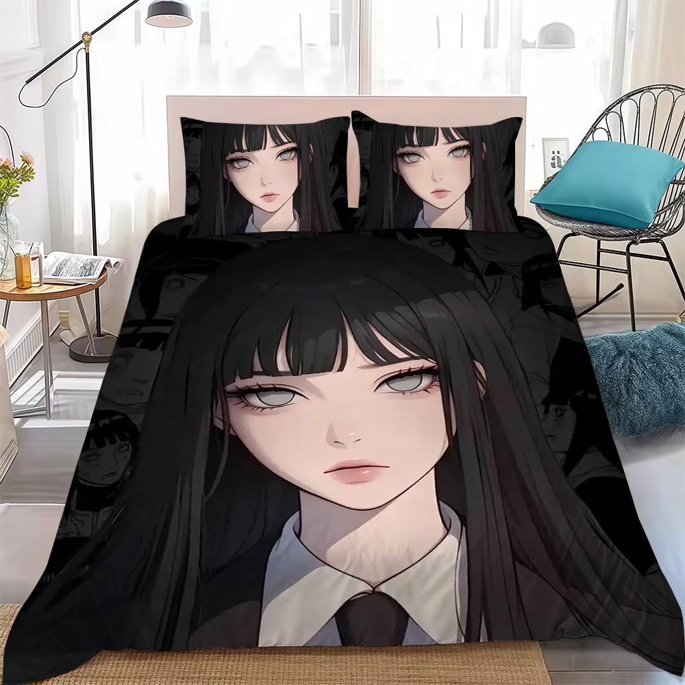 H-Hinata Hyuga Duvet Cover Set Home Style Bedding Soft Laundry Cotton Bed 3 Piece Set Student Dormitory Gift