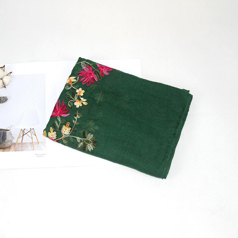 

170*90 см стильные шарфы для женщин легкие модные шарфы-накидки шаль для платья вышитый хлопковый шарф 170*90cm