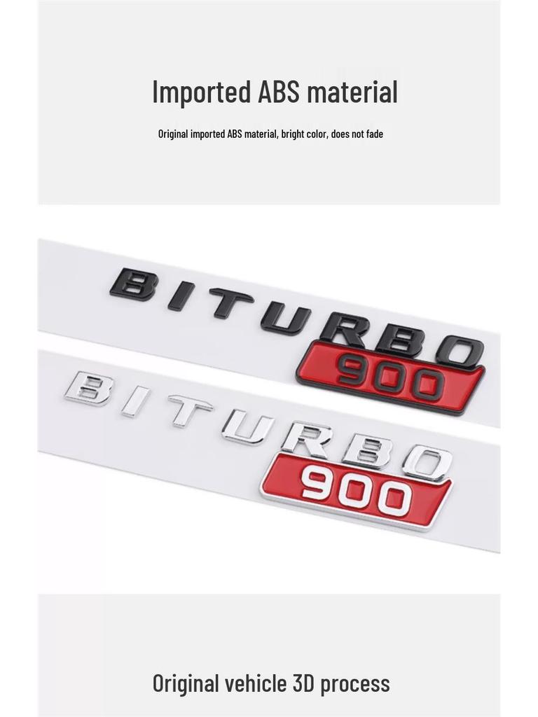 Brabus BITURBO Fender Emblem: Suitable for Mercedes 800, 700, 900 Models