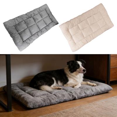 Gesteppte Haustier-Schlafunterlage Hunde- und Katzenbettmatte Weiches Plüschkissen mit dicker Polsterung Gemütliche Haustiermatratze für Boxboden Couch-Nutzung