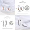 925 Silver Colorful Gold Rose Gold Big Hoop Earrings For Women Collocation Wedding For Wife Girlfriend Gift