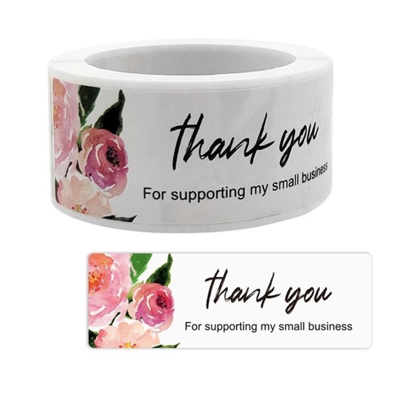 120Pcs/Roll Thank You Sticker Roll for Gift Wrapping and Envelope Sealing