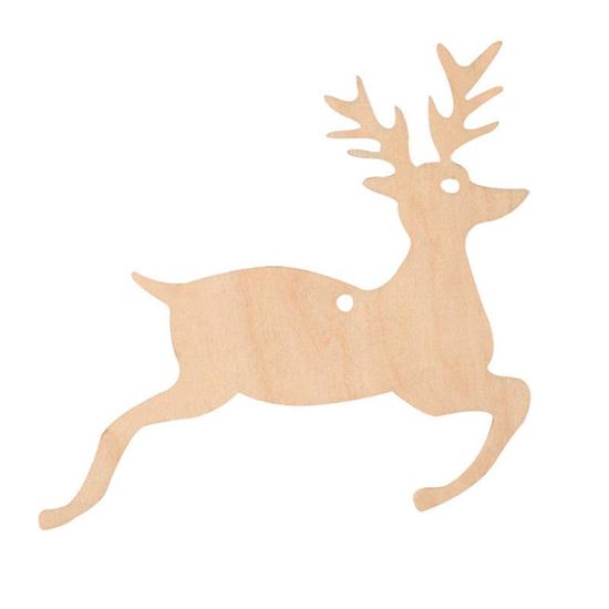 Home Furnishing Widget Jumping Deer Arts Fashoin Crafts Ornament Woodiness Pendant