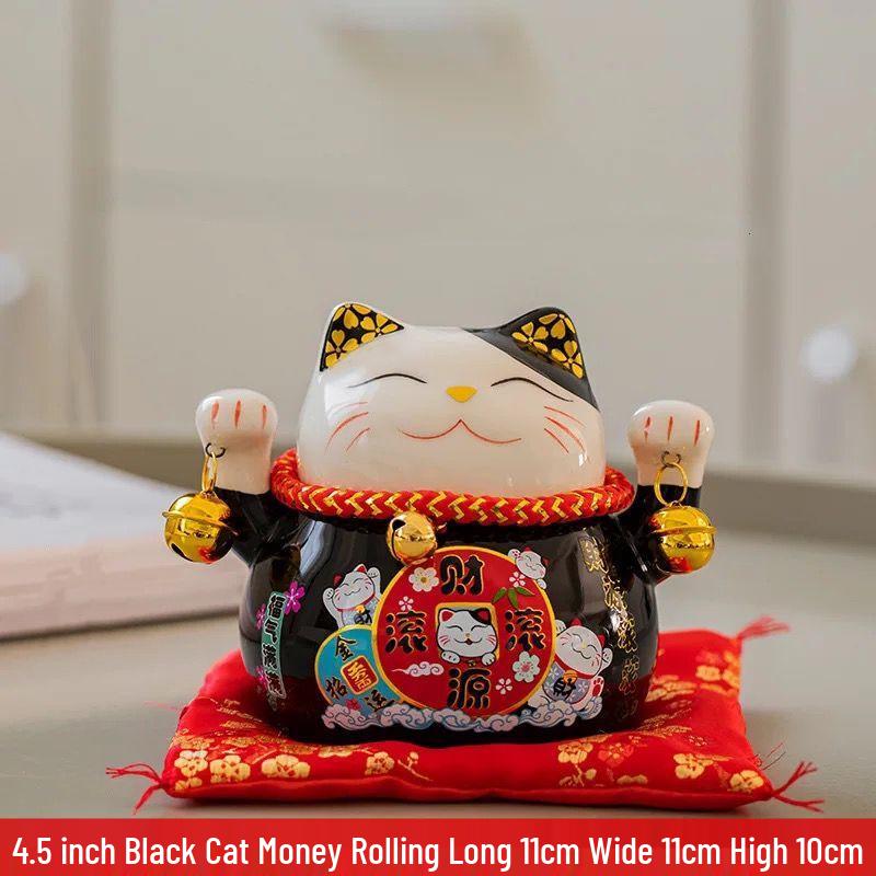 Керамический Декор  Счастливый Кот : Креативная японская Кошка Удачи Маленькая Копилка - Идеальный Подарок для Открытия Магазина