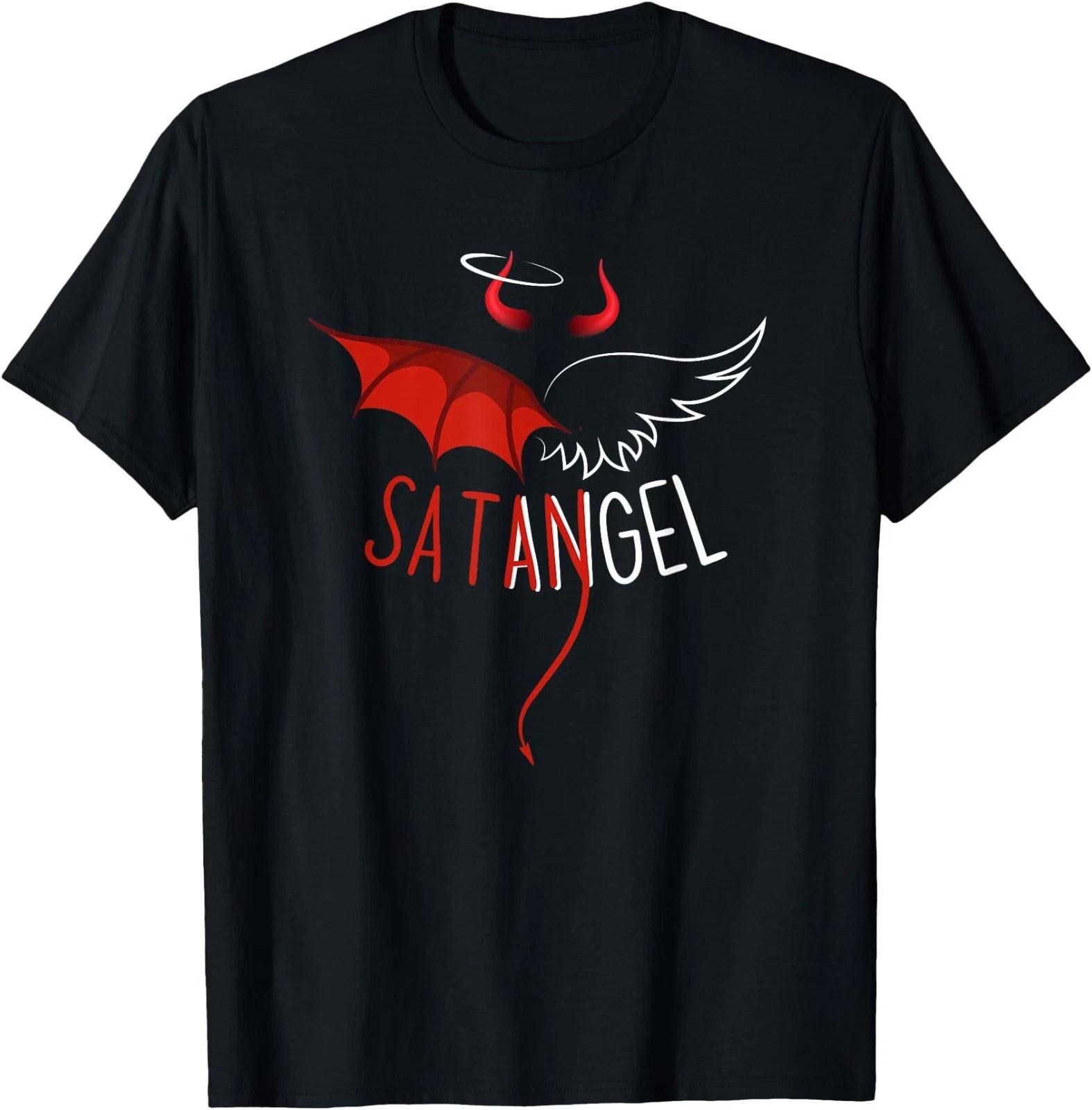 Half Angel Devil Halloween - Gothic Emo Dark Aesthetic T-Shirt S