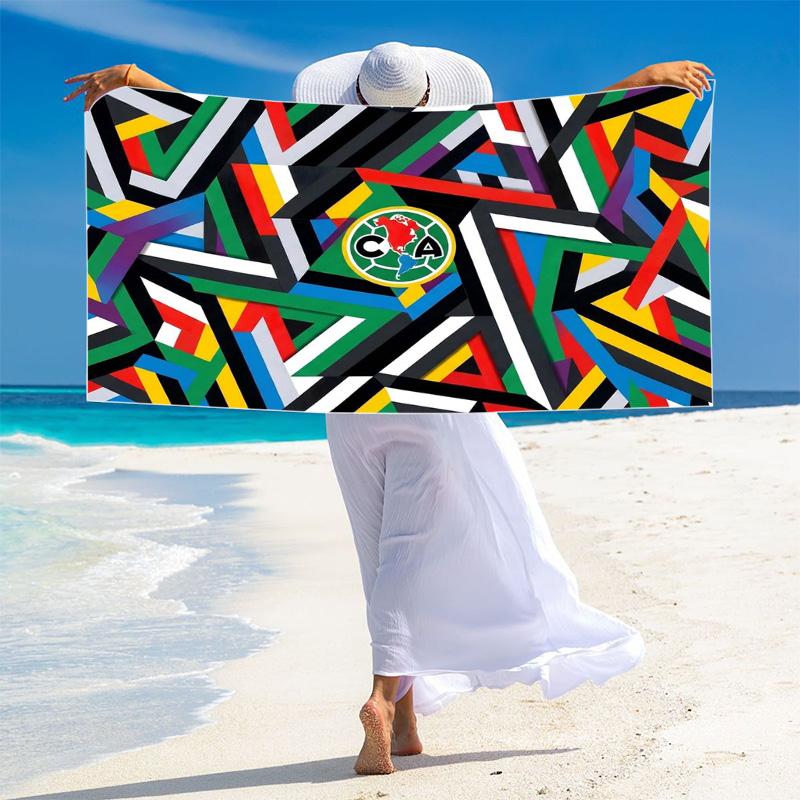 Club América Logo Print Beach Towel, Large Soft Quick Dry Towel for Beach Camping Swimming