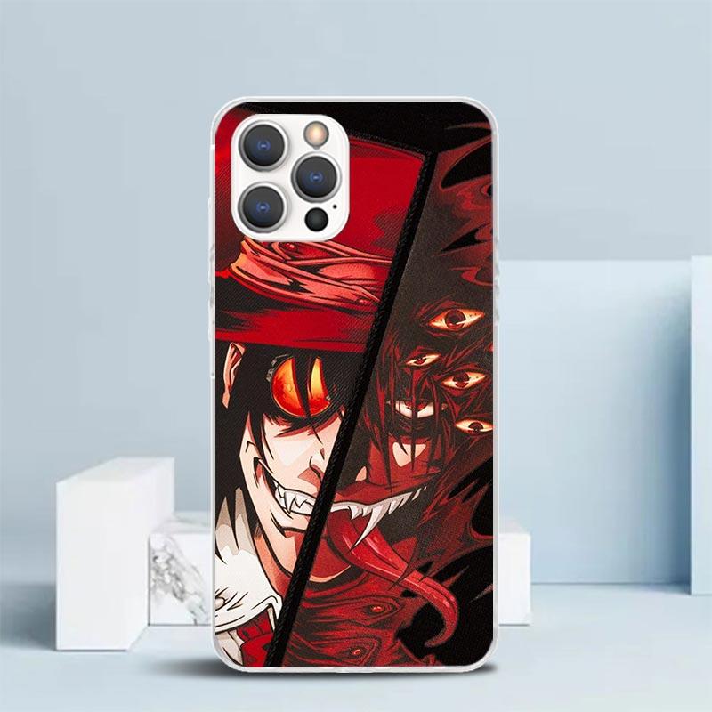 A-Alucard Hellsing Anime Soft Cover for iPhone 16 17 Air 15 14 Pro Max 16E Phone Case 13 Mini 12 11 7 SE 8 Print Pattern Fit Cas