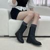 Desire Rose Women Cowhide Suede Mid Boots 3cm