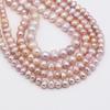 1String, Purple Natural Freshwater Pearls, Handcrafted Round Pearl Beads for DIY Necklaces, Jewelry Making Supplies 36cm