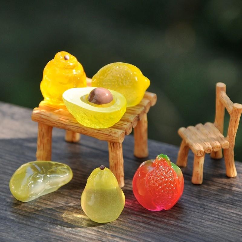 Resin Realistic Fruit Action Figures Model Toys For Educational Skills Prop