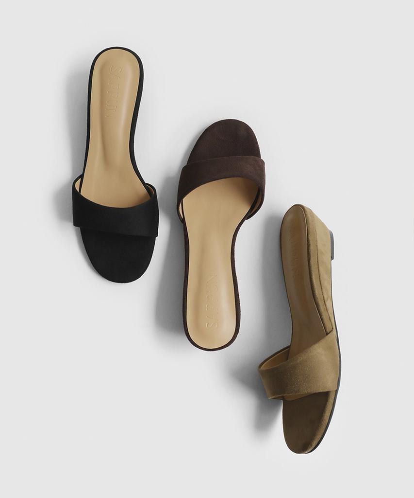 Sappun Ively Suede Sandal Mules (3.5Cm)