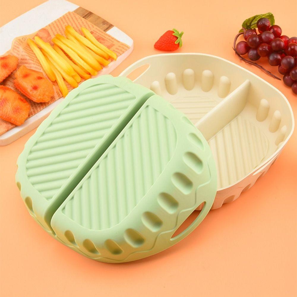 Flexible Silicone Air Fryer Liner Food Grade Circular Oven Basket Mat Air Fryer Accessories