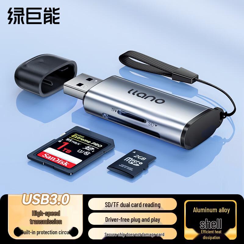 Llano Multi-Function High-Speed USB/Type-C Card Reader серебристый