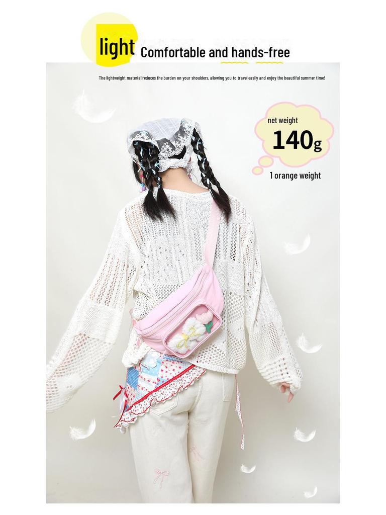 2025 Spring/Summer Transparent Lightweight Nylon Unisex Chest Bag & Waist Bag