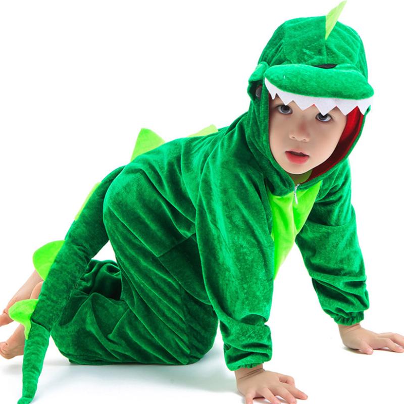 Childs Dinosaur Halloween Costume Crocodile Fancy Dress Cosplay Jumpsuit Unisex