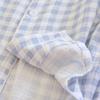 Updated Spring Couple Pajamas Kit 100 Cotton Long-sleeved Trousers Two-piece Plaid Mens and Womens Home Clothes