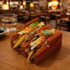 Japanese Style Sushi Stand U-shaped Sushi Wooden Tray Eco-Friendly Urchin Holder  Restaurant Use