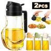 500ML 2-in-1 Dual Use Plastic Olive Oil Sprayer Dispenser Spray Pour Bottle Vinegar Mister Air Fryer BBQ Salad Kitchen Tools 2