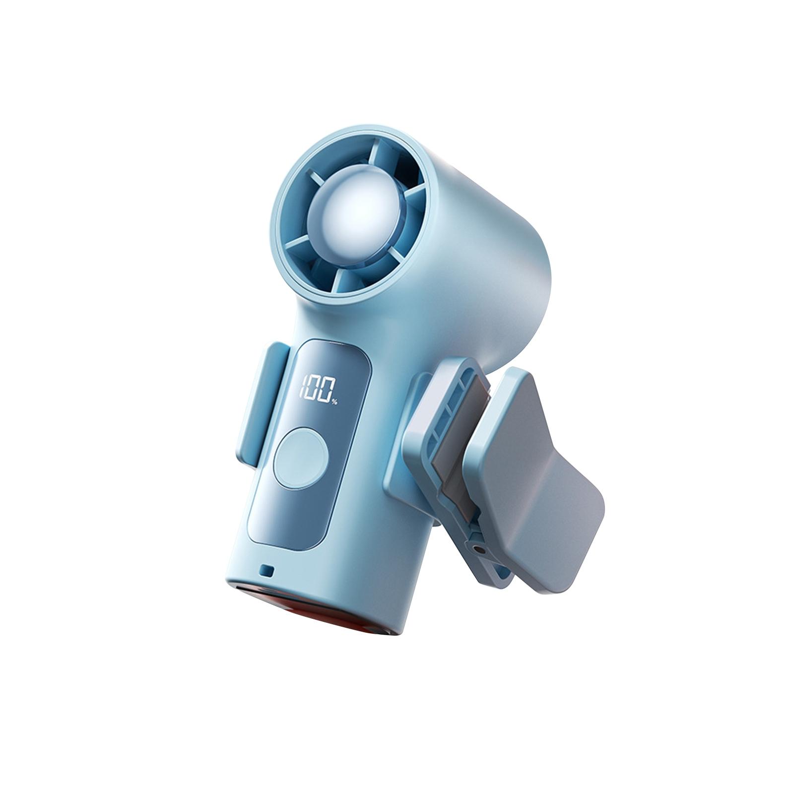 

Зажим-Портативный вентилятор, 18000 об/мин, Перезаряжаемый ручной маленький вентилятор со светодиодным дисплеем, Съемный зажим, Вентилятор для коляски для ребенка, Компактный для путешествий One Size синий