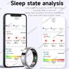 New R09 Smart Ring Men Women with Charging Case,Heart Rate Blood Oxygen Sleep Monitor, Multiple Sport Mode, 5ATM Waterproof Ring