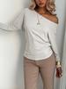 Hot New Style Women's Off-the-Shoulder Knit Long Sleeve Casual Top