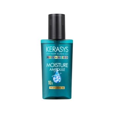 Kerasys Advanced 10X Moisture Hair Ampoule Serum 80ml – Ceramide & 10 Protein Complex, Hyaluronic Acid Infused Silky Serum for Dry & Damaged Hair