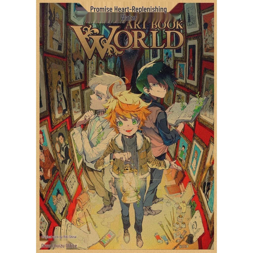 The Promised Neverland Anime Retro Kraft Paper Poster - Decorative Wall Art