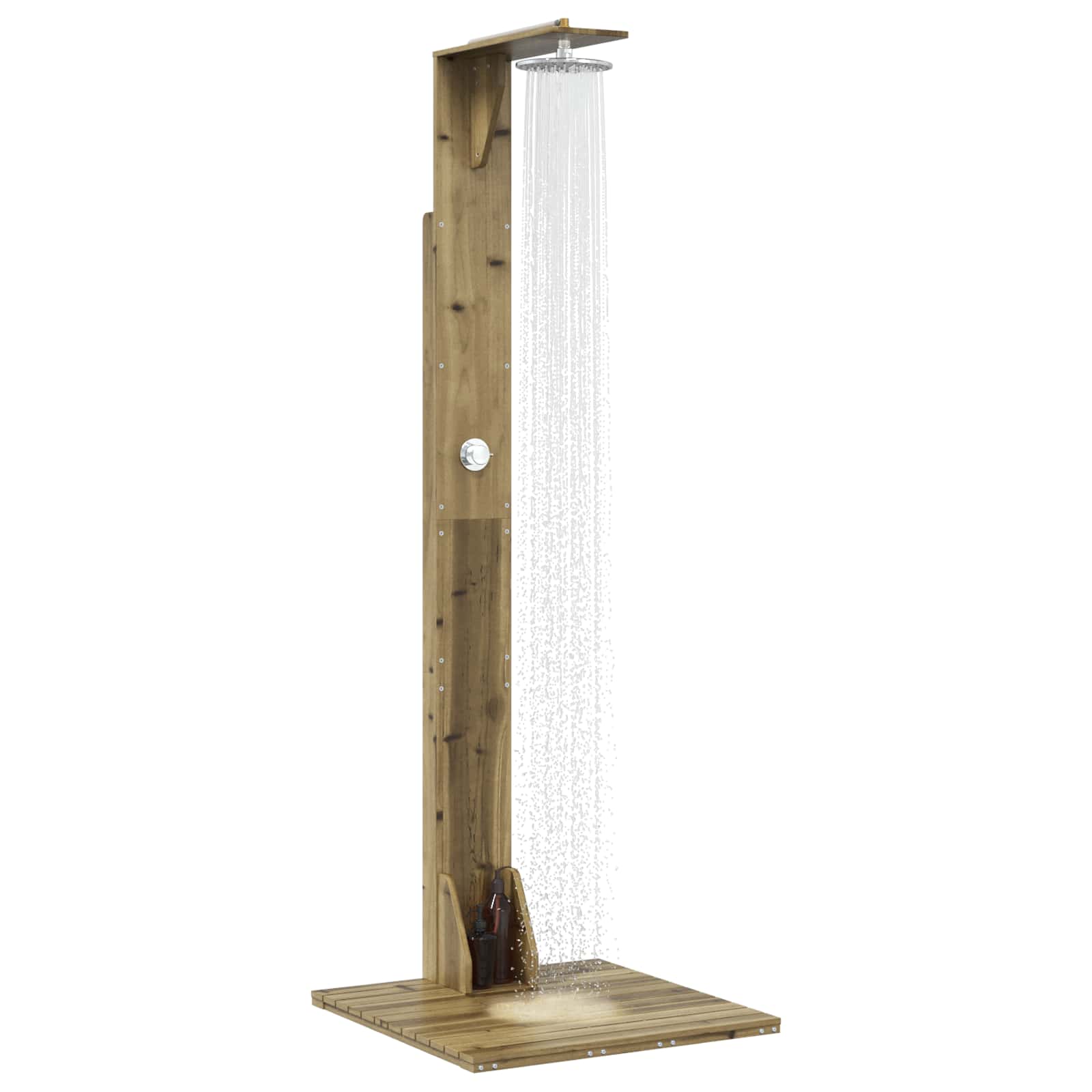Außendusche 214,5 cm Imprägniertes Kiefernholz und Edelstahl