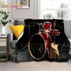 Kit de Bateria 3D Conjunto de Suporte para Bateria Instrumentos Musicais Cobertores Macios, Mantenha-se Aquecido Manta Confortável para Piquenique Camas Sofá Casa Quarto