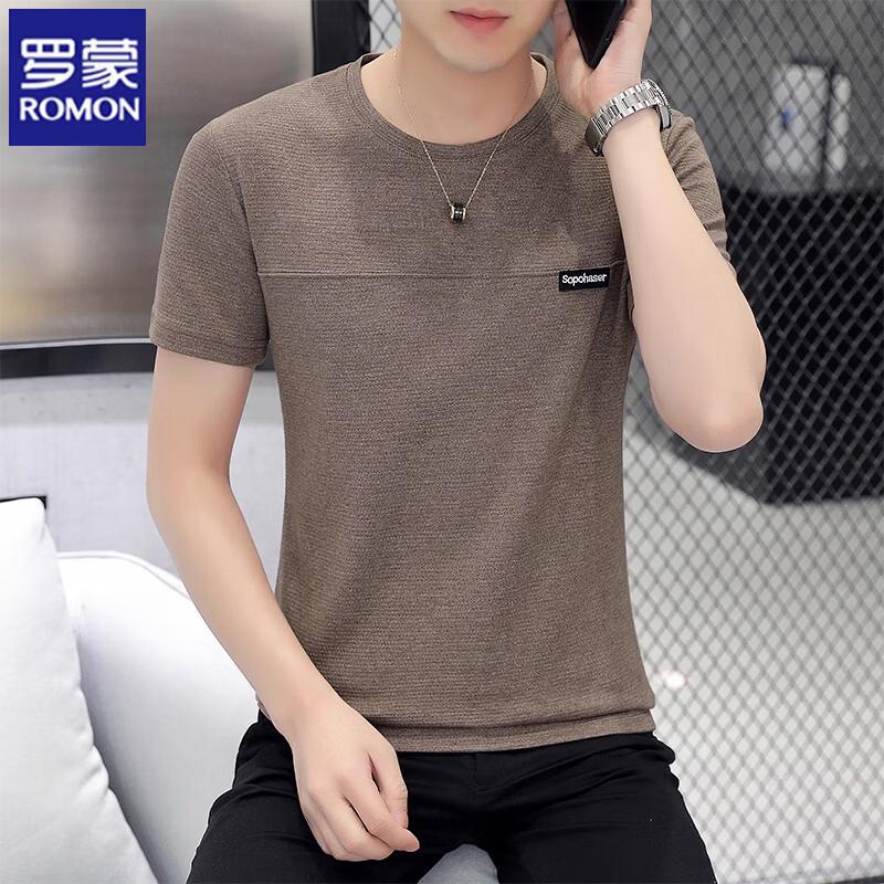 

Мужская футболка Romon с коротким рукавом и круглым вырезом 4XL