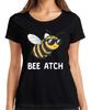 Bee Atch Cool Bee With Sunglasses Funny Humour Gift Retro Ladies TShirt