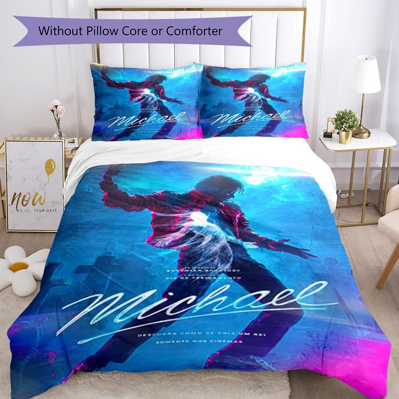 Michael Jackson Bedding Set Breathable Duvet Cover with Pillowcases Decorative Bed Linen for Bedroom Home Decoration Birthday Gift