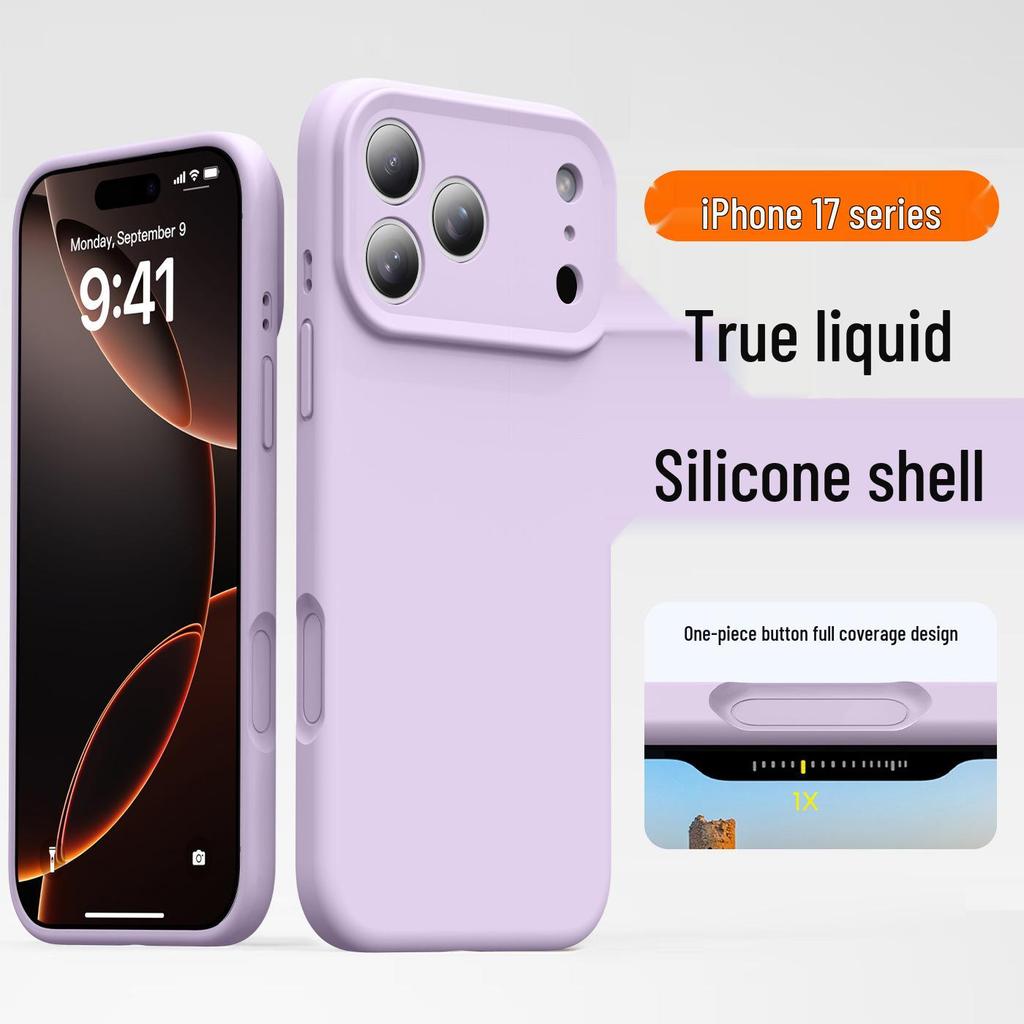 iPhone 17 Pro Max Full Coverage Silicone Case with Integrated Buttons