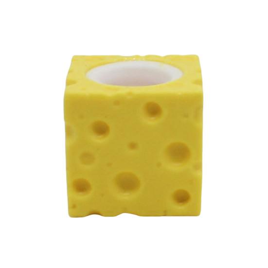 Bunny Cheese Squeeze Toy Stress Relief Rabbit Cup Cheese Fidget Toy Slow Rising Relaxation Stress Ball Simulated Cheese Sensory Toy